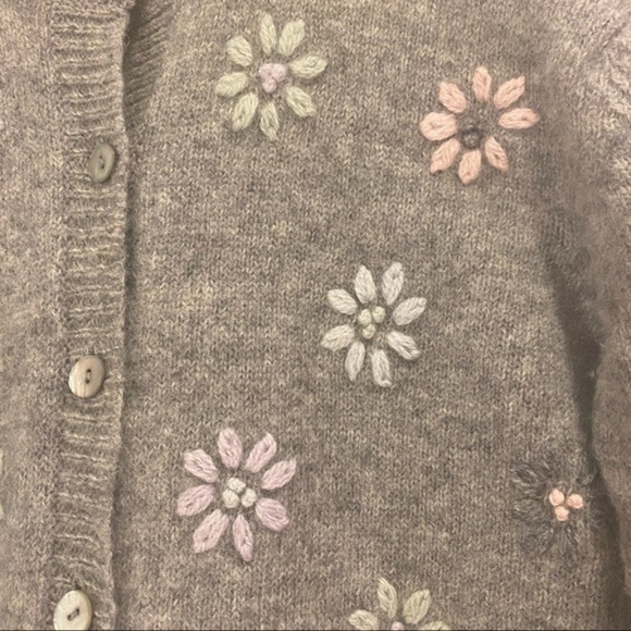 Lord & Taylor Grey Wool Cardigan - Picture 3 of 4